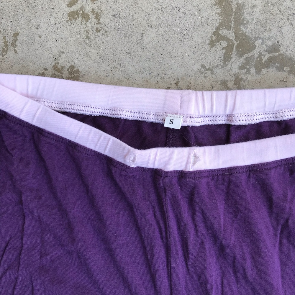 Eggplant Purple Modal Knit Lounge Pants - Picture 2 of 3